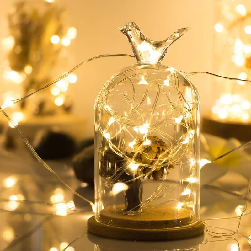 Battery-Powered LED String Lights – 16 ft