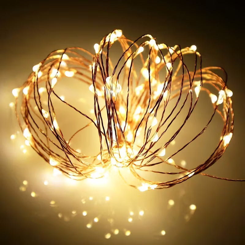 Battery-Powered LED String Lights – 16 ft