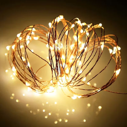 Battery-Powered LED String Lights – 16 ft