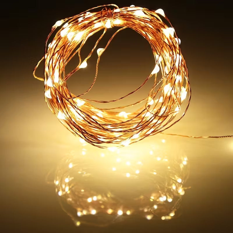 Battery-Powered LED String Lights – 16 ft
