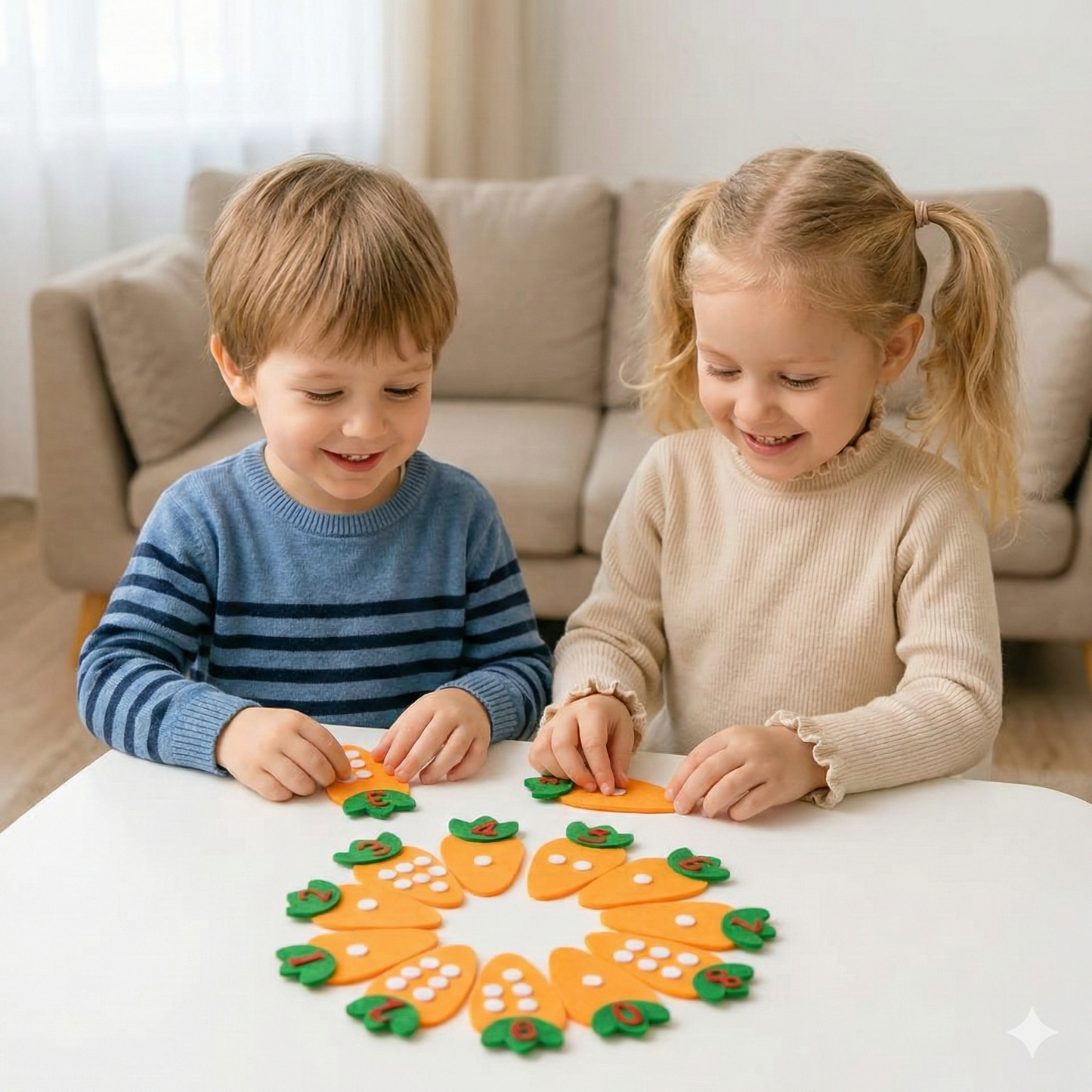 Math Carrots: Montessori Counting and Sorting Toy
