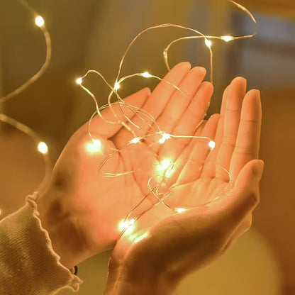 Battery-Powered LED String Lights – 16 ft